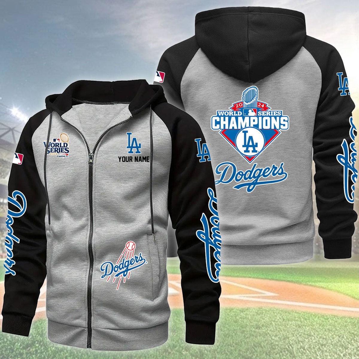 Los Angeles Dodgers Zipper Hoodie - Famjoys Los Angeles Dodgers Zipper Hoodie - Famjoys