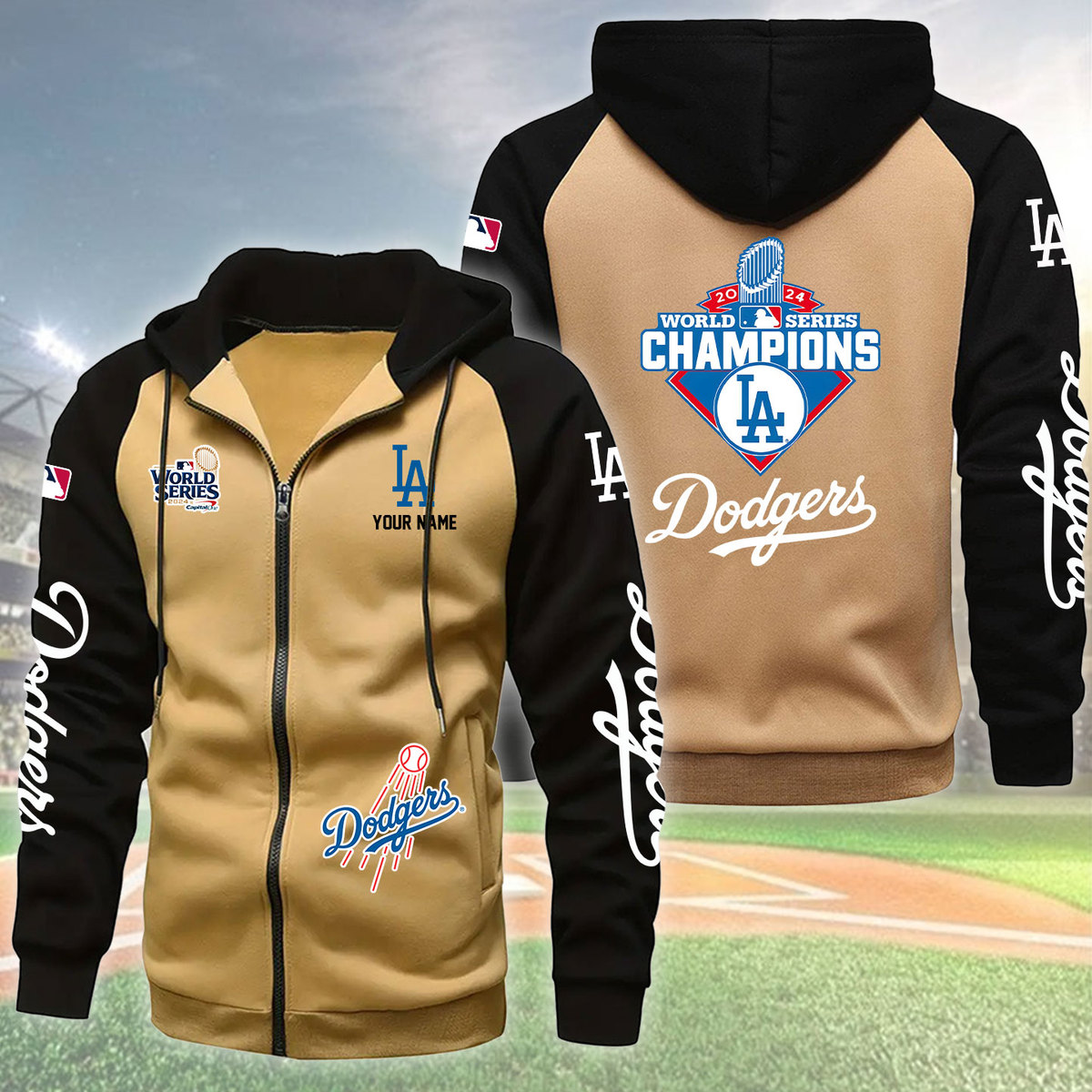 Los Angeles Dodgers Zipper Hoodie - Famjoys Los Angeles Dodgers Zipper Hoodie - Famjoys