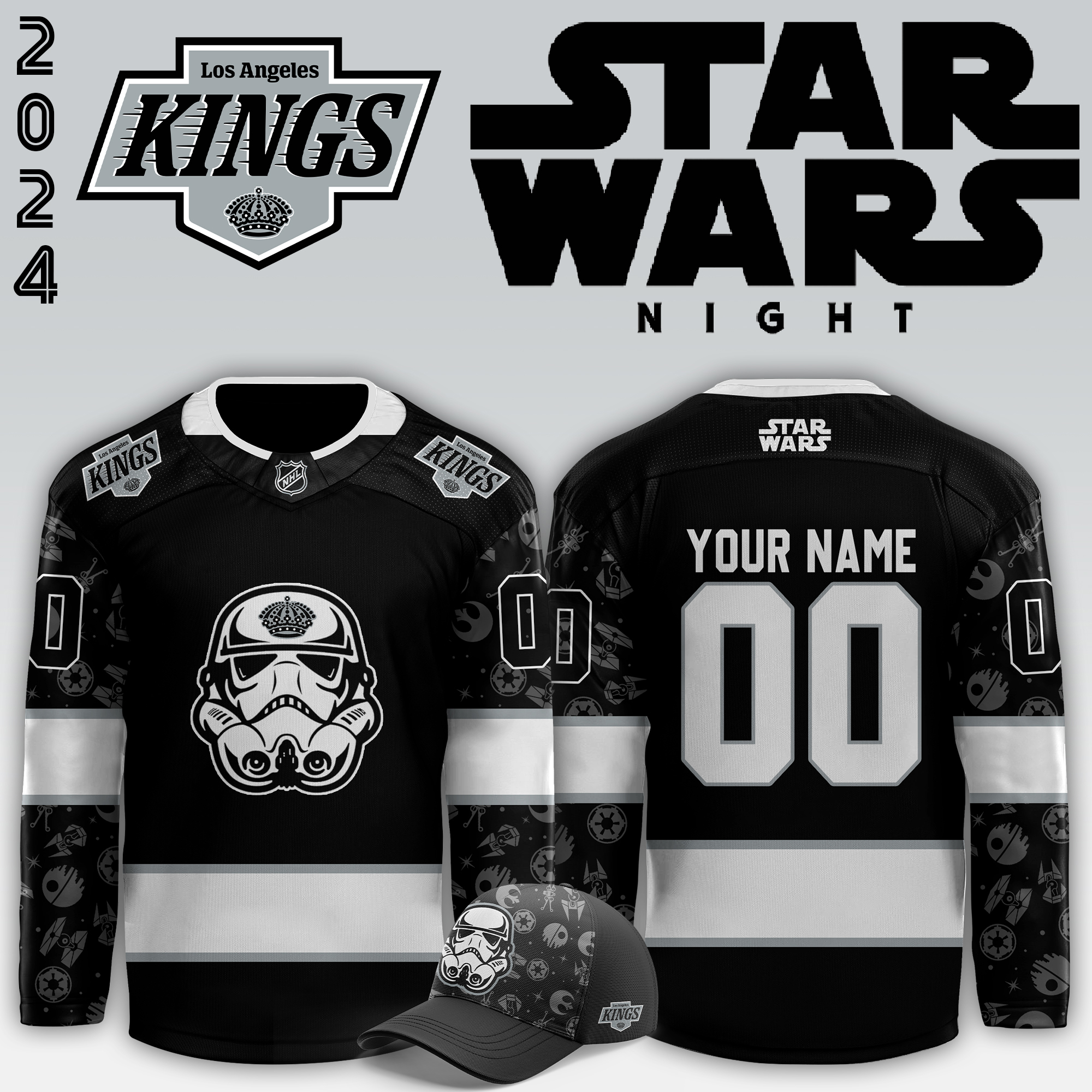 Los Angeles Kings x Star Wars Night Custom jersey - Famjoys Los Angeles Kings x Star Wars Night Custom jersey - Famjoys