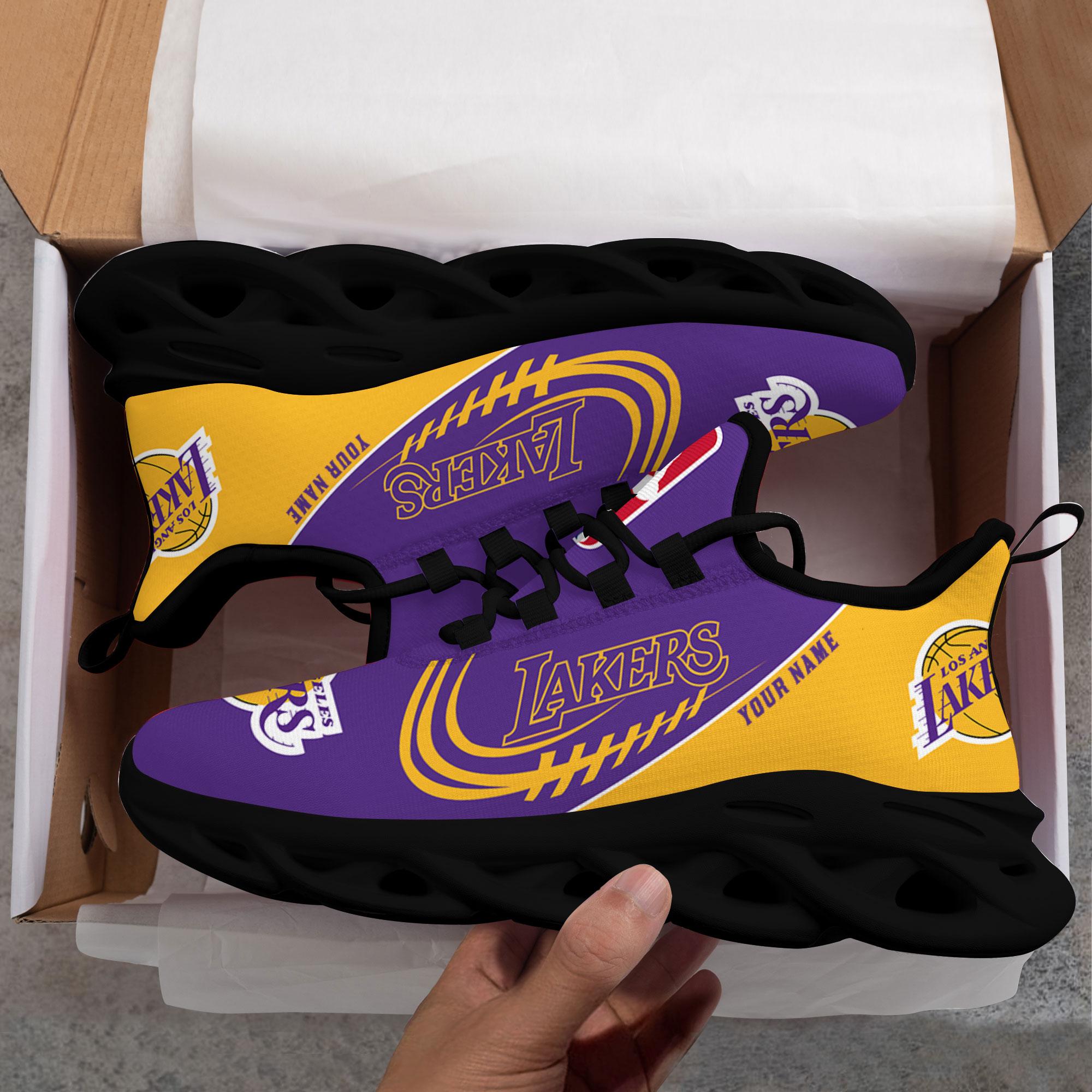 Los Angeles Lakers Max Soul Shoes - Famjoys Los Angeles Lakers Max Soul Shoes - Famjoys
