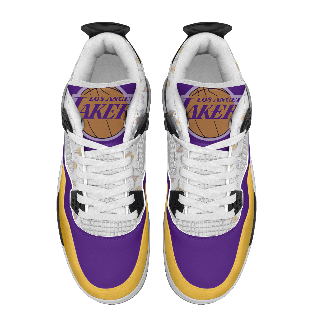 Los Angeles Lakers Personalized Premium Shoes J4 - Famjoys Los Angeles Lakers Personalized Premium Shoes J4 - Famjoys