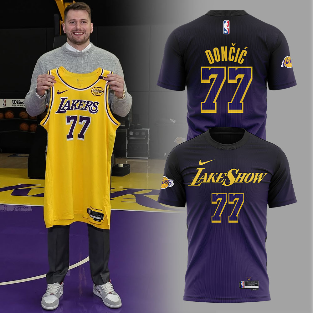 Los Angeles Lakers Show Luka Doncic T-shirt - Famjoys Los Angeles Lakers Show Luka Doncic T-shirt - Famjoys