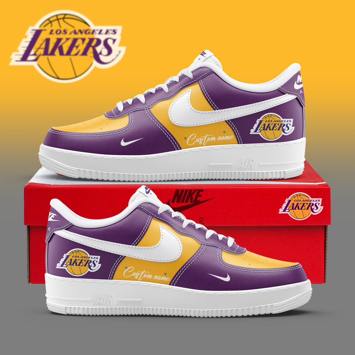 Los Angeles Lakers Sneakers For Fans Shoes SP27032409ID10DS10 - Famjoys Los Angeles Lakers Sneakers For Fans Shoes SP27032409ID10DS10 - Famjoys
