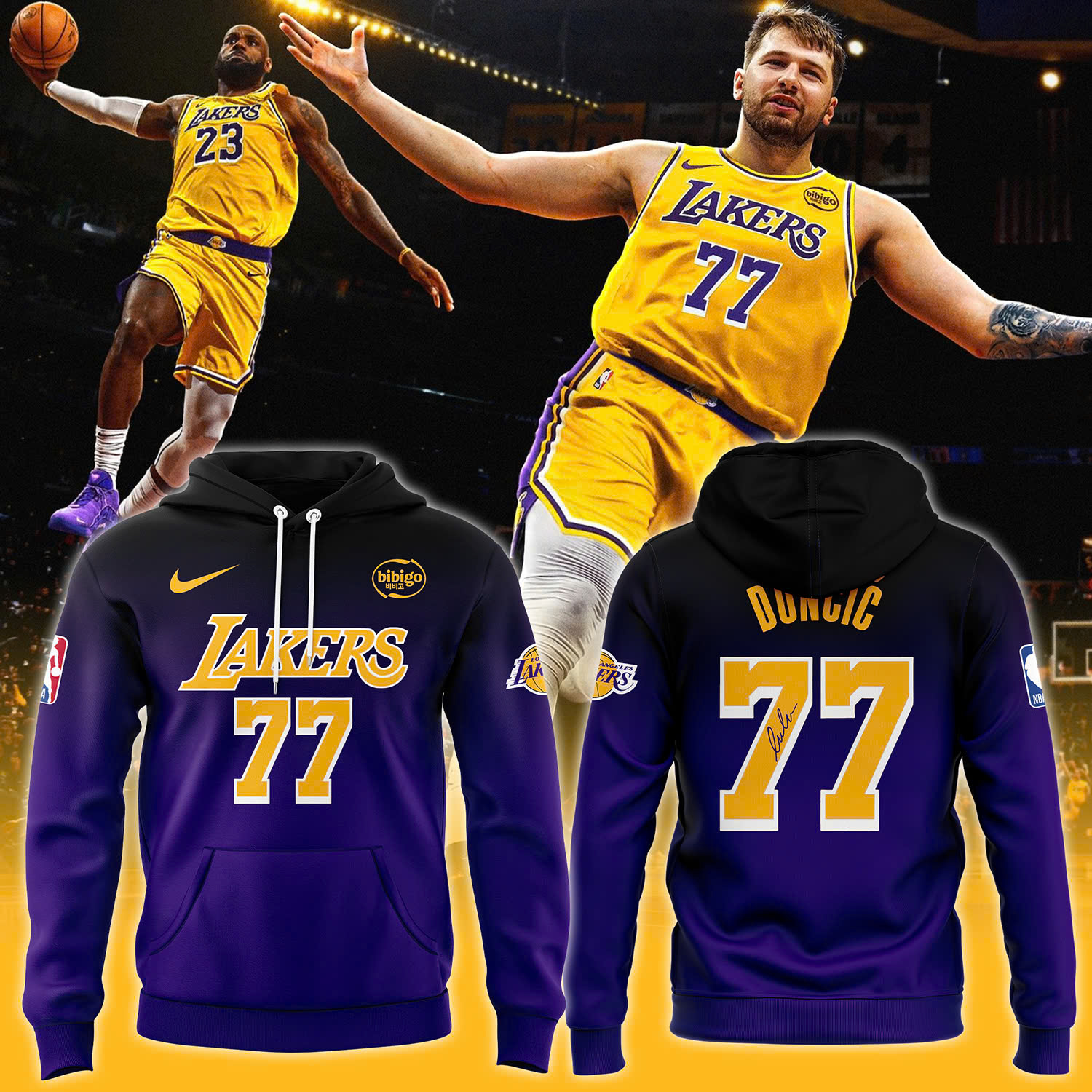 Los Angeles Lakers x Lake Show Luka Hoodie v3 - Famjoys Los Angeles Lakers x Lake Show Luka Hoodie v3 - Famjoys