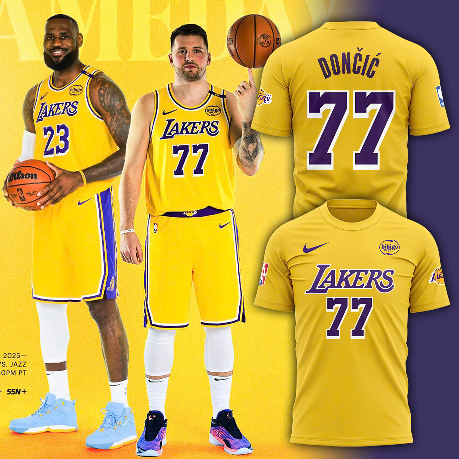Los Angeles Lakers x Lake Show Luka Shirt - Famjoys Los Angeles Lakers x Lake Show Luka Shirt - Famjoys
