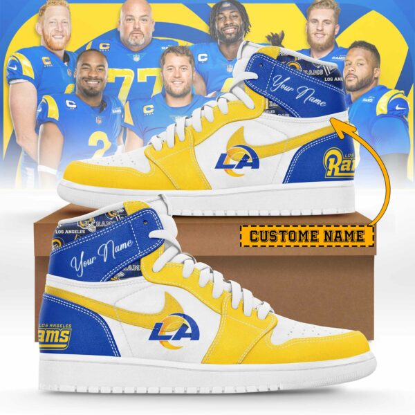 Los Angeles Rams AJ1 Shoes - Famjoys Los Angeles Rams AJ1 Shoes - Famjoys