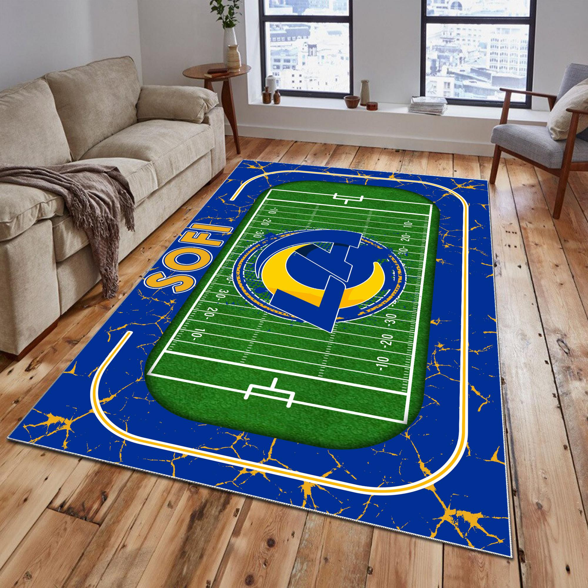 Los Angeles Rams Area Rug 528 - Famjoys Los Angeles Rams Area Rug 528 - Famjoys
