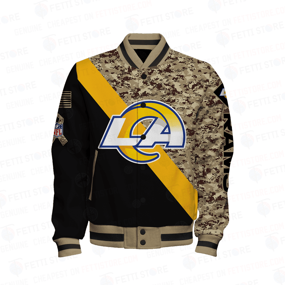 Los Angeles Rams - National Football League AOP Varsity Jacket V1 - Famjoys Los Angeles Rams - National Football League AOP Varsity Jacket V1 - Famjoys