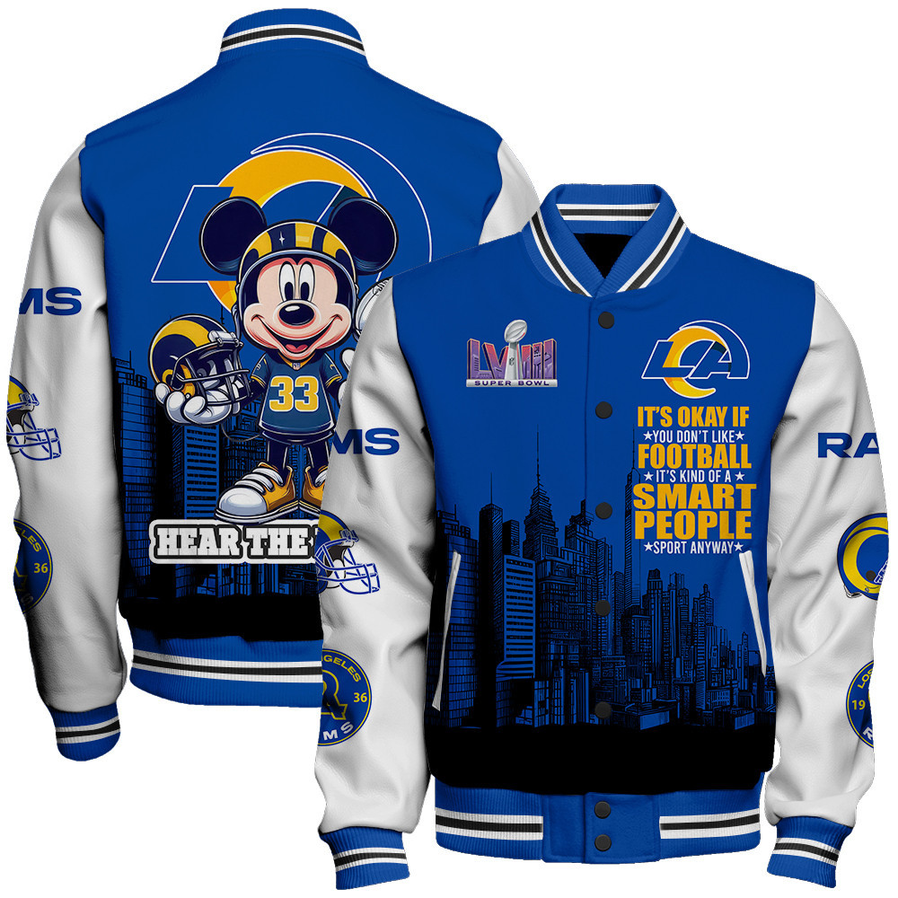 Los Angeles Rams National Football League Varsity Jacket STM V5 - Famjoys Los Angeles Rams National Football League Varsity Jacket STM V5 - Famjoys