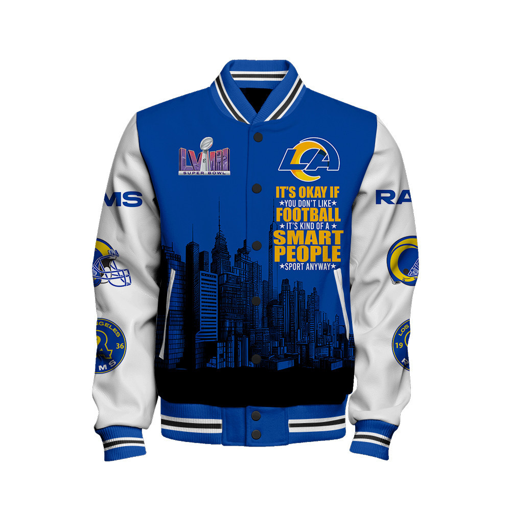 Los Angeles Rams National Football League Varsity Jacket STM V5 - Famjoys Los Angeles Rams National Football League Varsity Jacket STM V5 - Famjoys