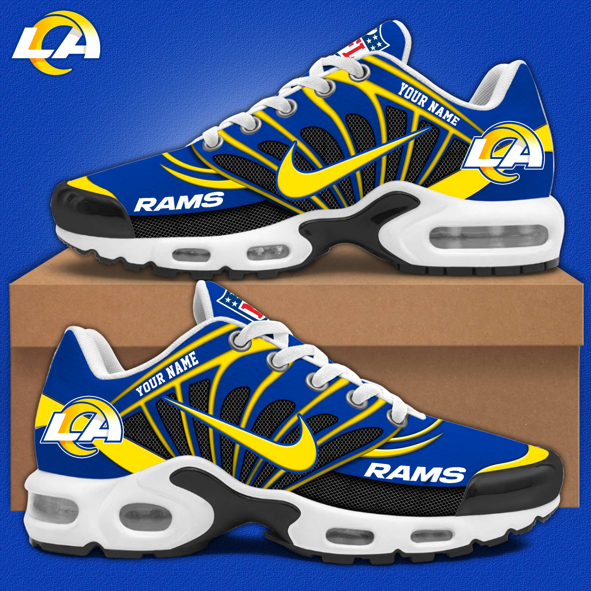 Los Angeles Rams Personalized Shoes - Famjoys Los Angeles Rams Personalized Shoes - Famjoys