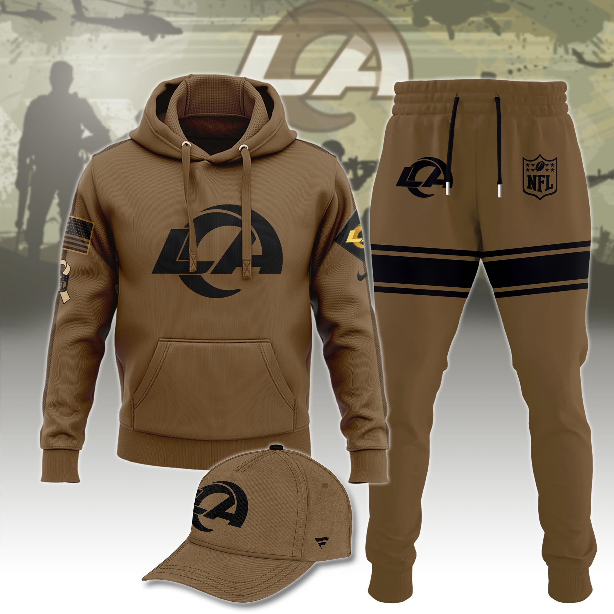 Los Angeles Rams Veterans Hoodie - Famjoys Los Angeles Rams Veterans Hoodie - Famjoys