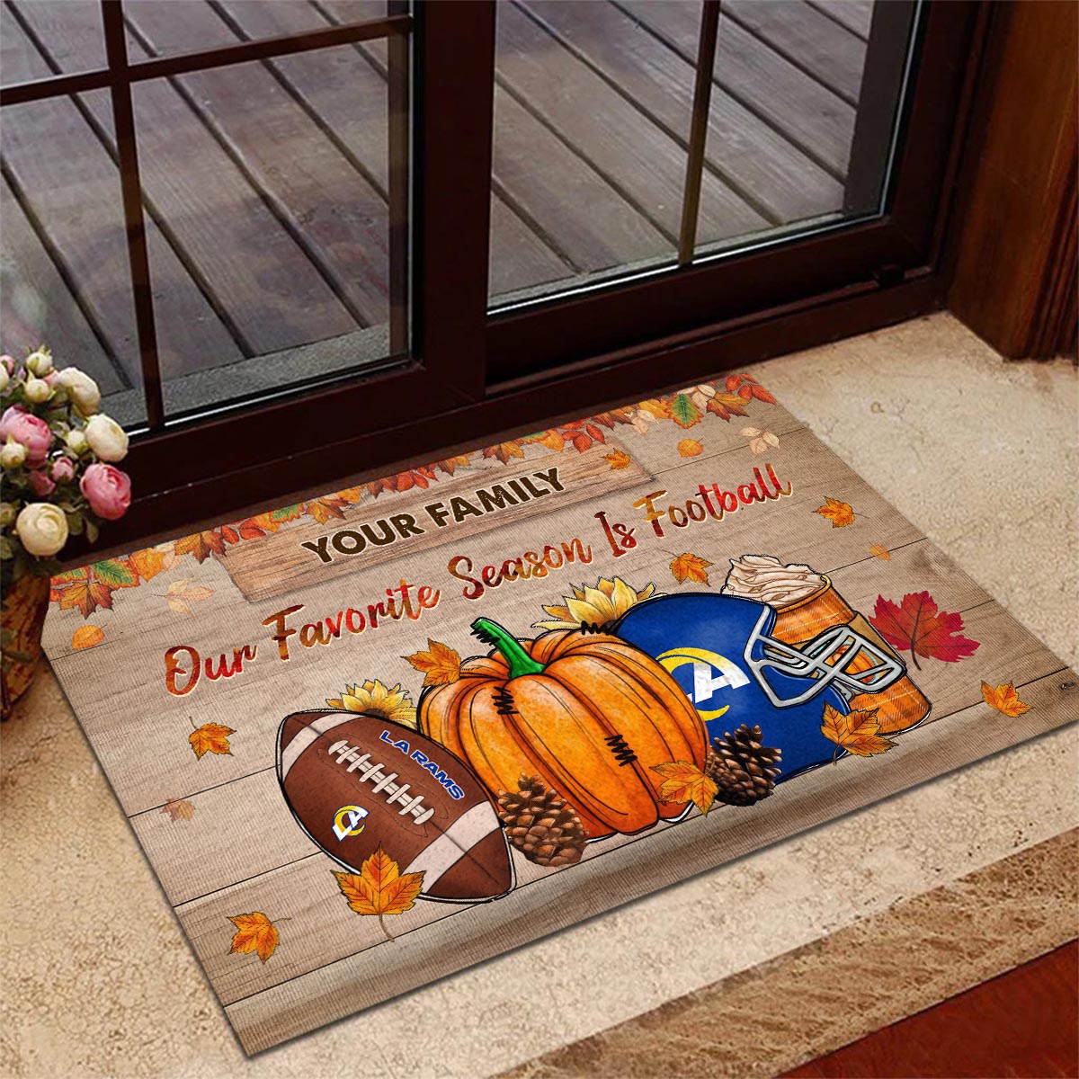 Los Angeles RamsOur Favorite Season is Football Doormat - Famjoys Los Angeles RamsOur Favorite Season is Football Doormat - Famjoys