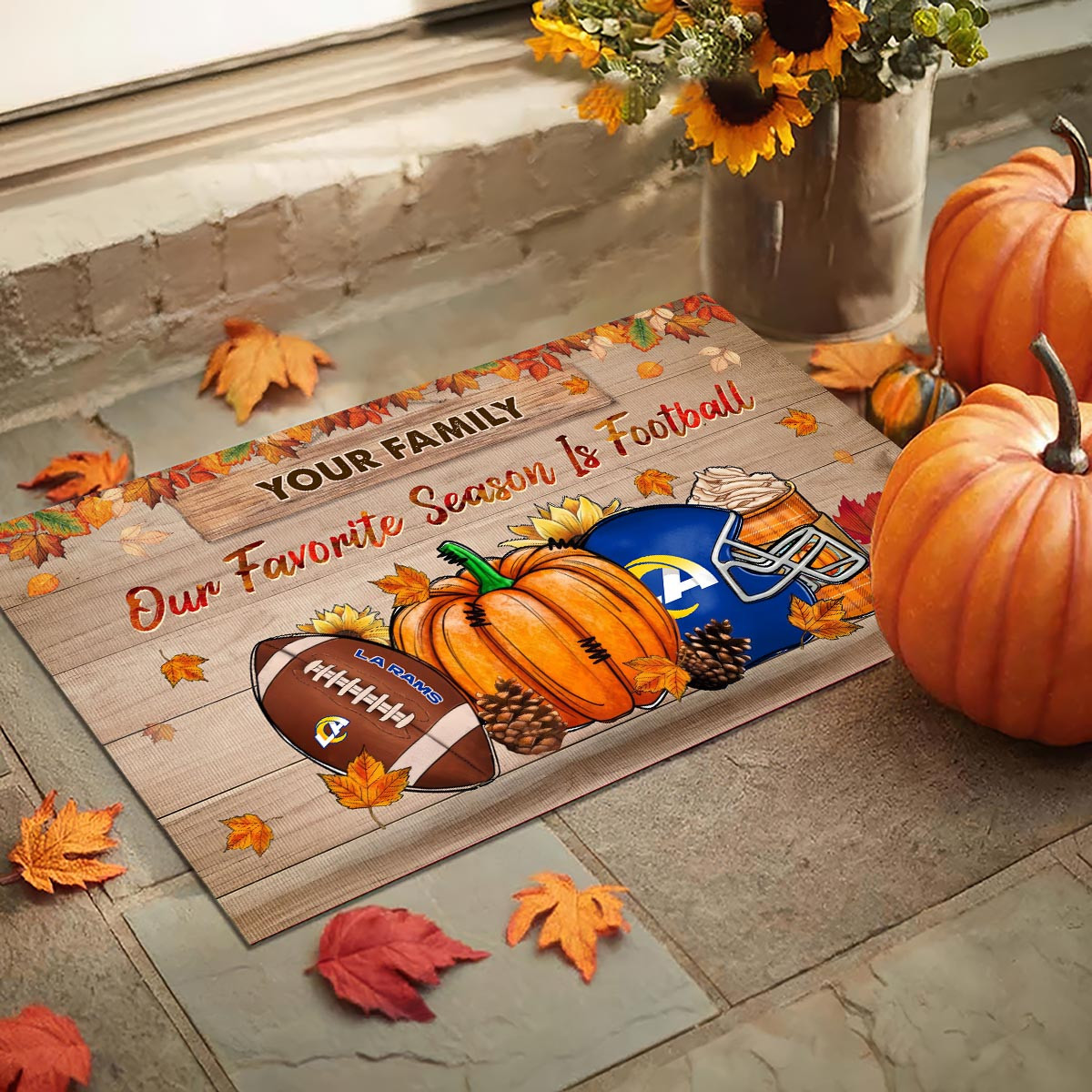 Los Angeles RamsOur Favorite Season is Football Doormat - Famjoys Los Angeles RamsOur Favorite Season is Football Doormat - Famjoys