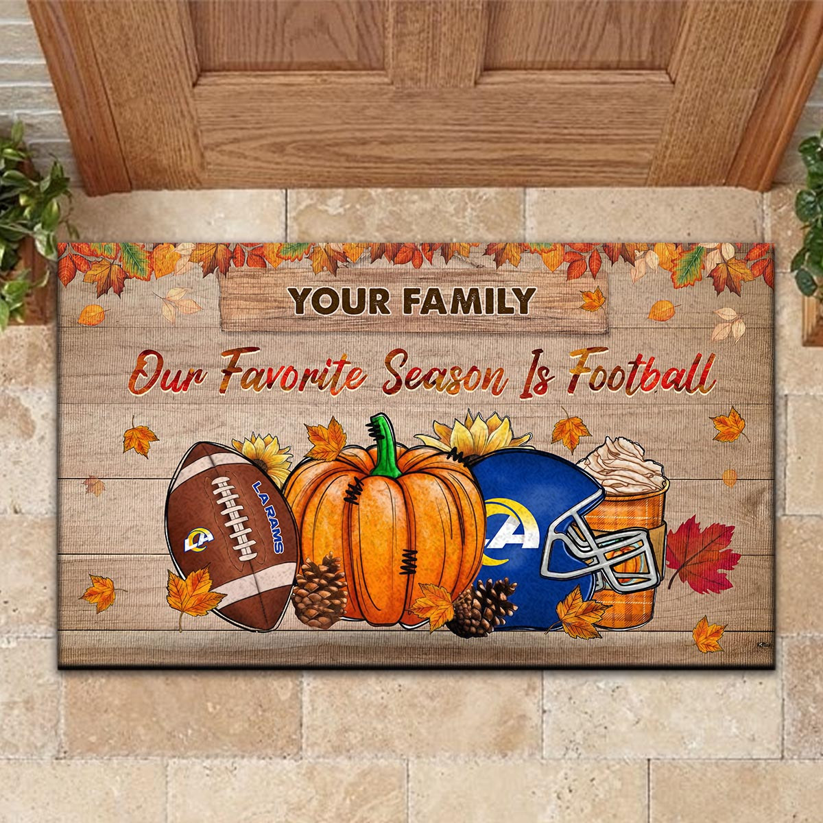 Los Angeles RamsOur Favorite Season is Football Doormat - Famjoys Los Angeles RamsOur Favorite Season is Football Doormat - Famjoys