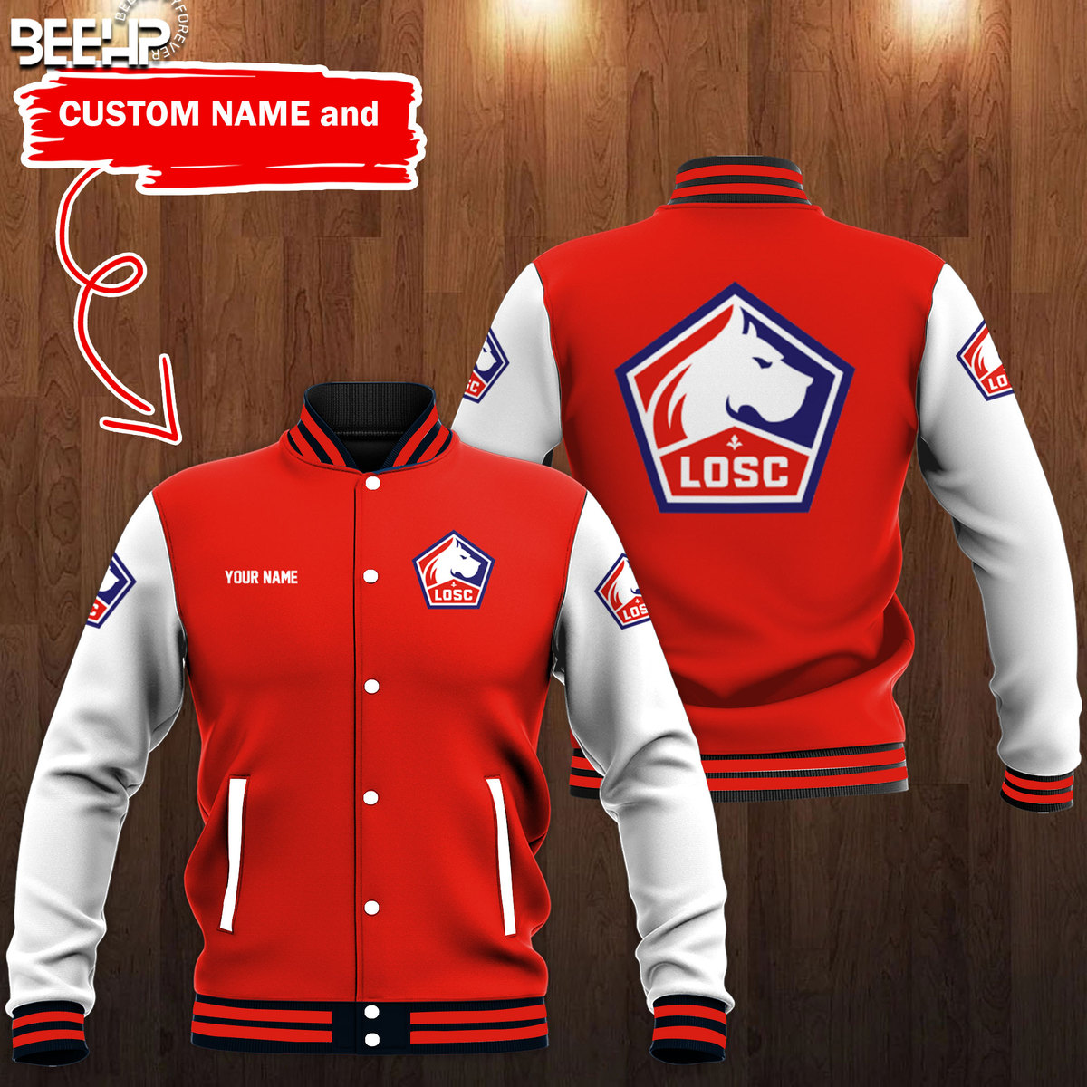 LOSC Lille Jacket Hoodie Shirt - Famjoys LOSC Lille Jacket Hoodie Shirt - Famjoys