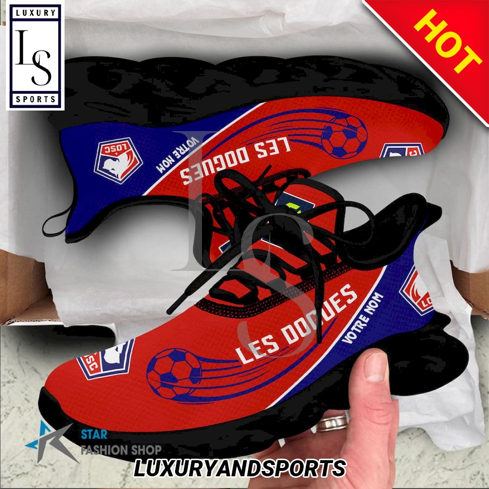 LOSC Lille Ligue 1 Custom Name Max Soul Shoes - Famjoys LOSC Lille Ligue 1 Custom Name Max Soul Shoes - Famjoys