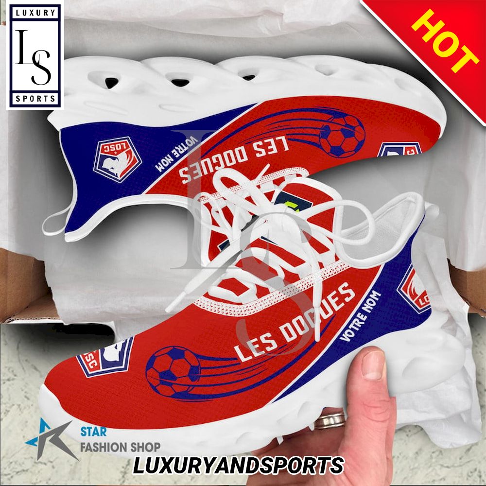 LOSC Lille Ligue 1 Custom Name Max Soul Shoes - Famjoys LOSC Lille Ligue 1 Custom Name Max Soul Shoes - Famjoys