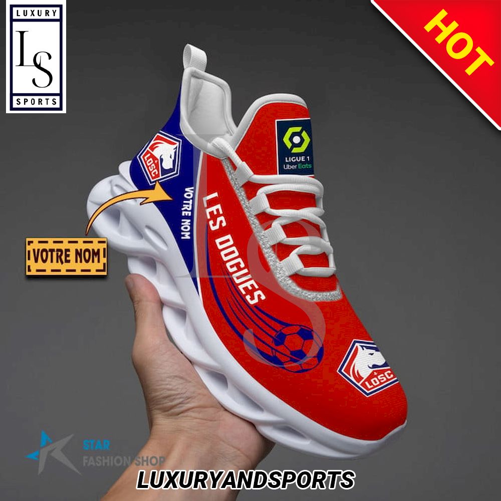 LOSC Lille Ligue 1 Custom Name Max Soul Shoes - Famjoys LOSC Lille Ligue 1 Custom Name Max Soul Shoes - Famjoys