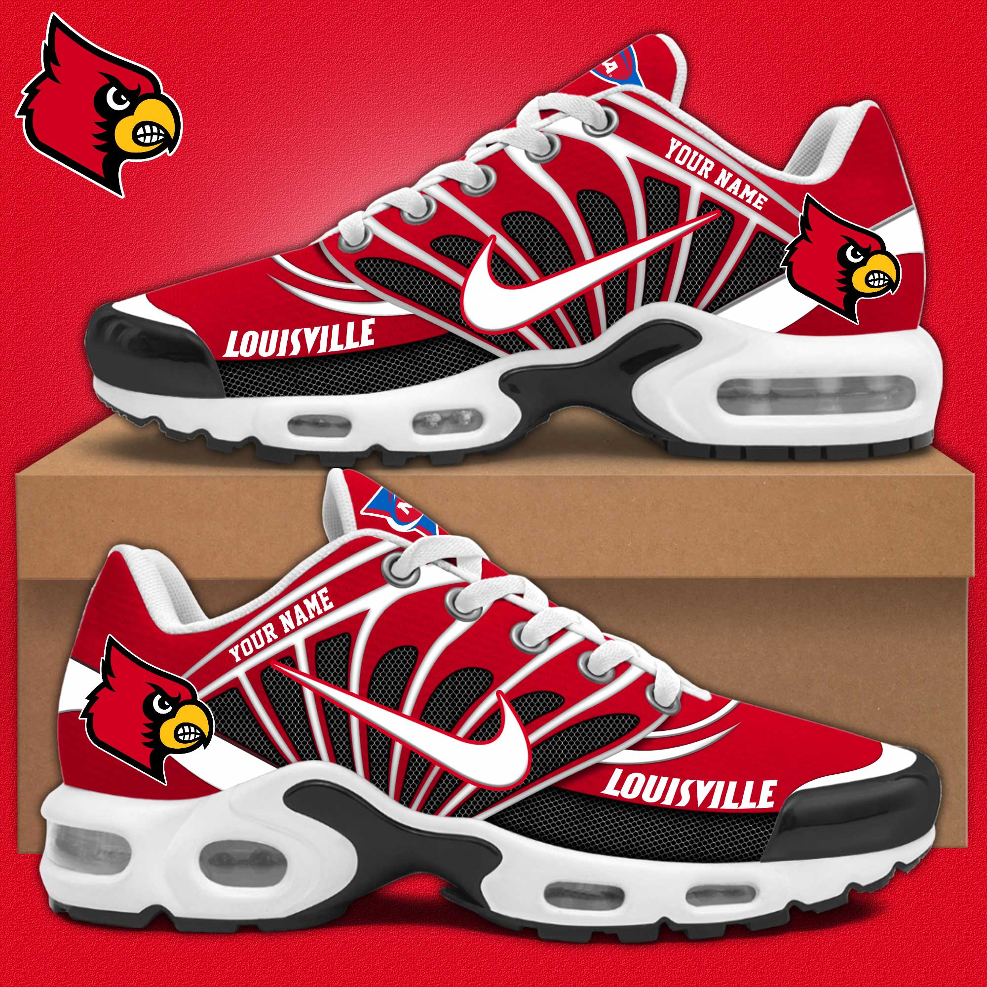 Louisville Cardinals Personalized Shoes S516508 - Famjoys Louisville Cardinals Personalized Shoes S516508 - Famjoys