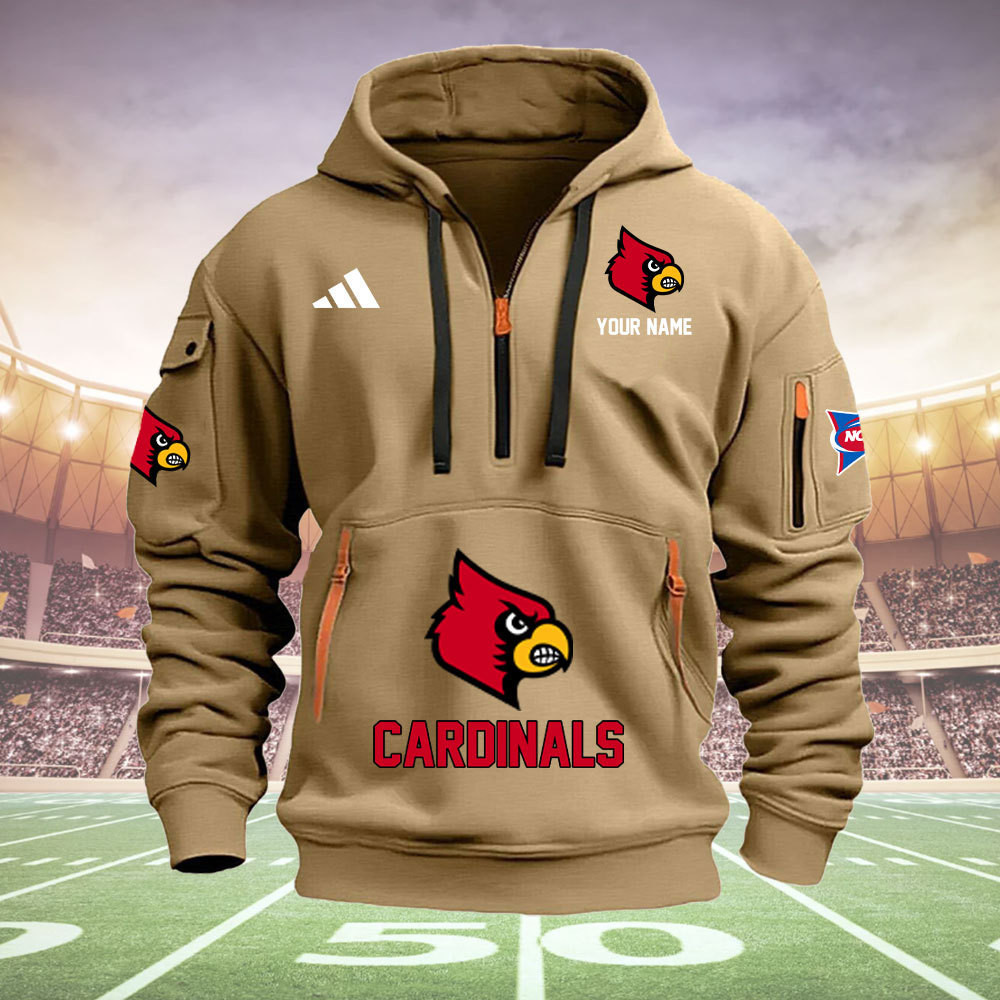 Louisville Cardinals Quarter Zip Hoodie - Famjoys Louisville Cardinals Quarter Zip Hoodie - Famjoys