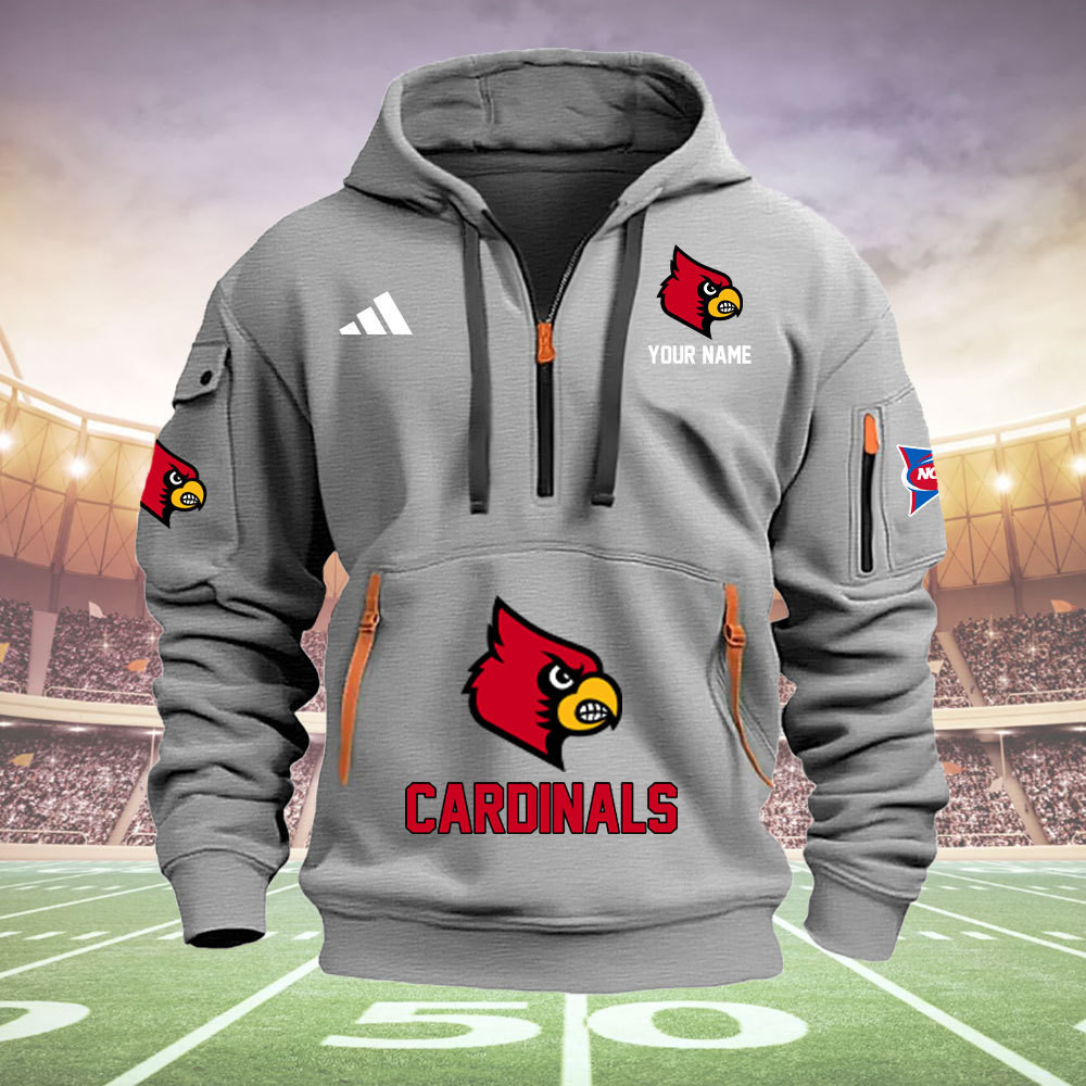 Louisville Cardinals Quarter Zip Hoodie - Famjoys Louisville Cardinals Quarter Zip Hoodie - Famjoys