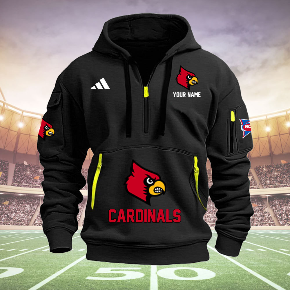Louisville Cardinals Quarter Zip Hoodie - Famjoys Louisville Cardinals Quarter Zip Hoodie - Famjoys