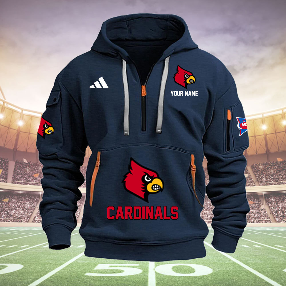 Louisville Cardinals Quarter Zip Hoodie - Famjoys Louisville Cardinals Quarter Zip Hoodie - Famjoys