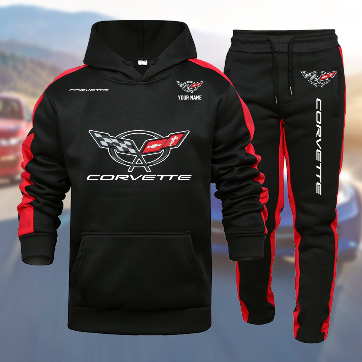 LROLPC2920 Chevrolet Corvette C5 Hoodie Set - Famjoys LROLPC2920 Chevrolet Corvette C5 Hoodie Set - Famjoys