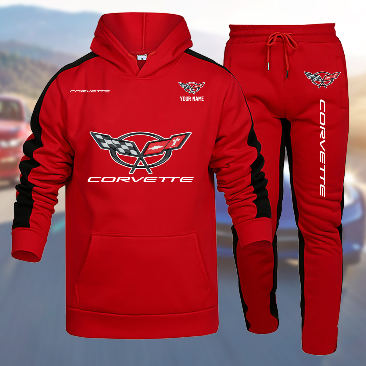 LROLPC2920 Chevrolet Corvette C5 Hoodie Set - Famjoys LROLPC2920 Chevrolet Corvette C5 Hoodie Set - Famjoys