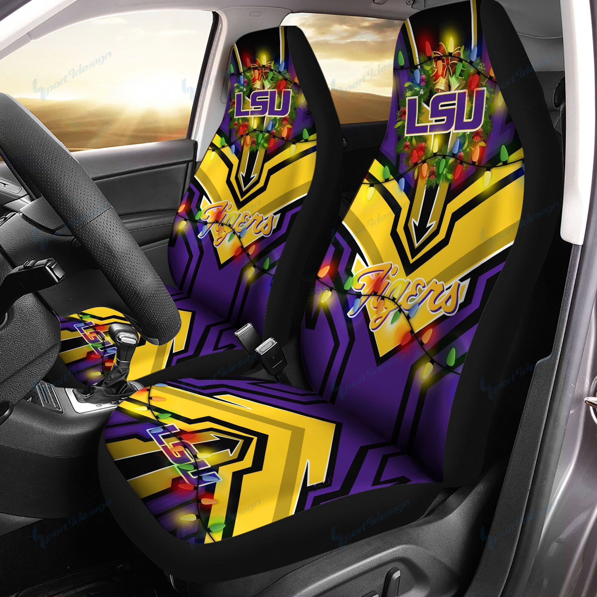 LSU Tigers Car Seat Covers BG114 - Famjoys LSU Tigers Car Seat Covers BG114 - Famjoys