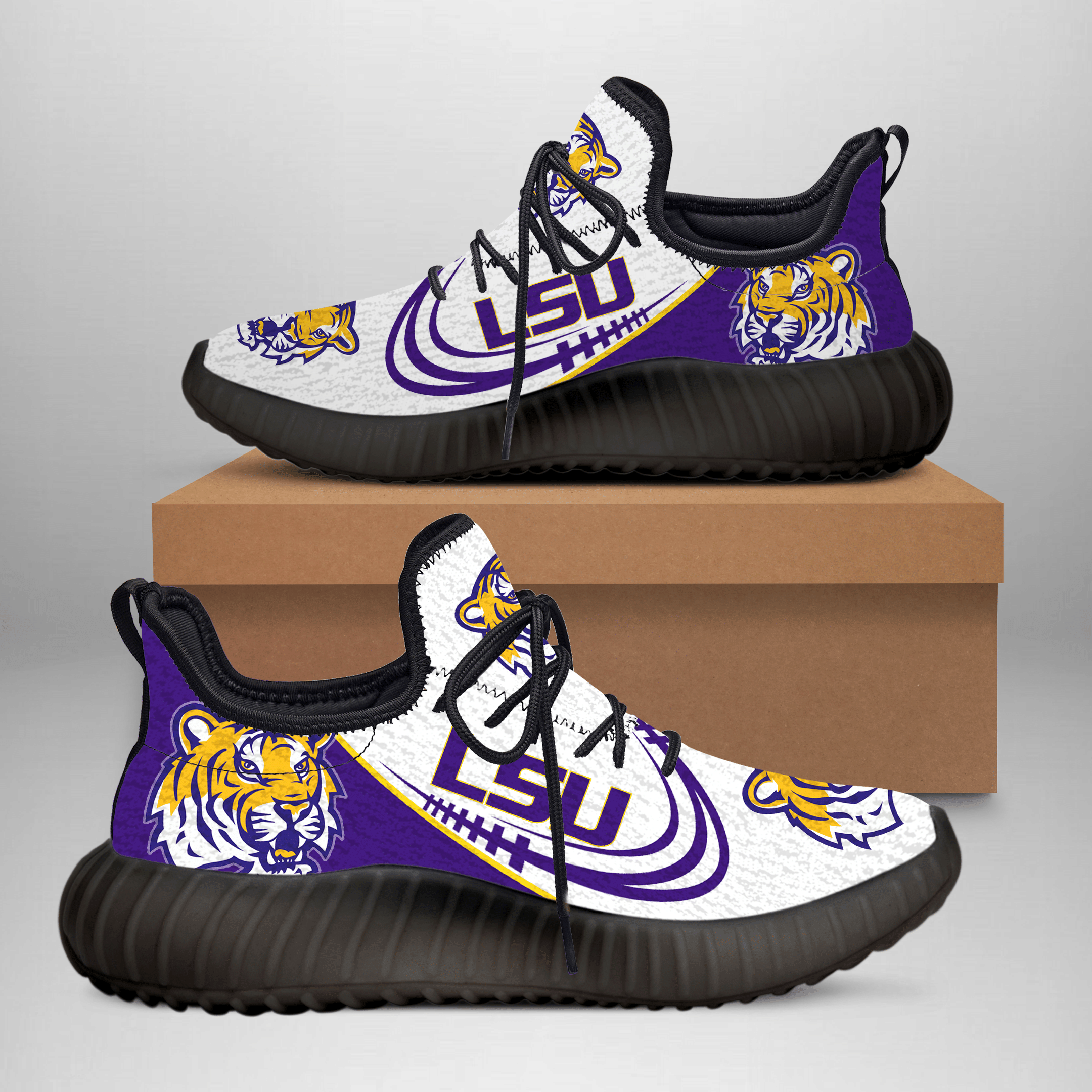LSU Tigers football Shoes v2 - Famjoys LSU Tigers football Shoes v2 - Famjoys