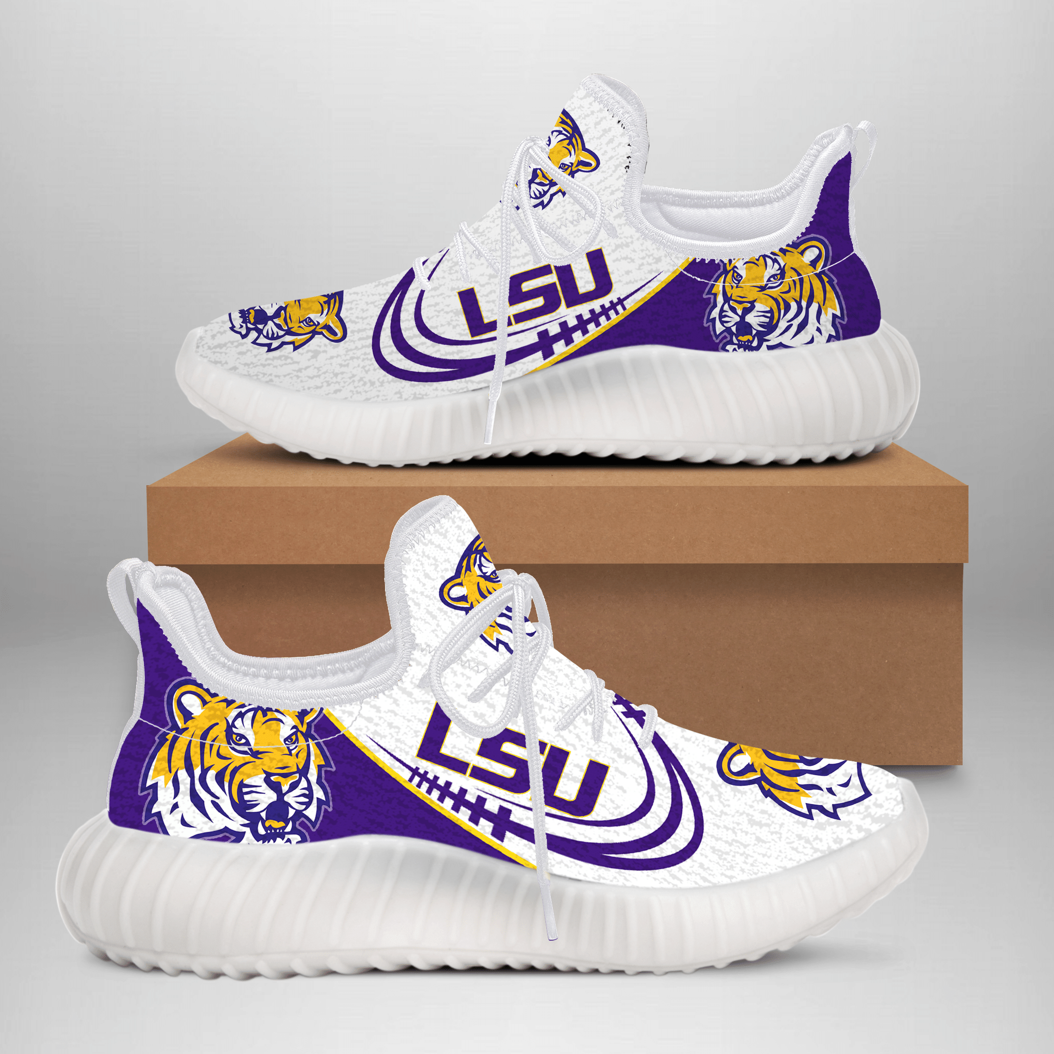 LSU Tigers football Shoes v2 - Famjoys LSU Tigers football Shoes v2 - Famjoys
