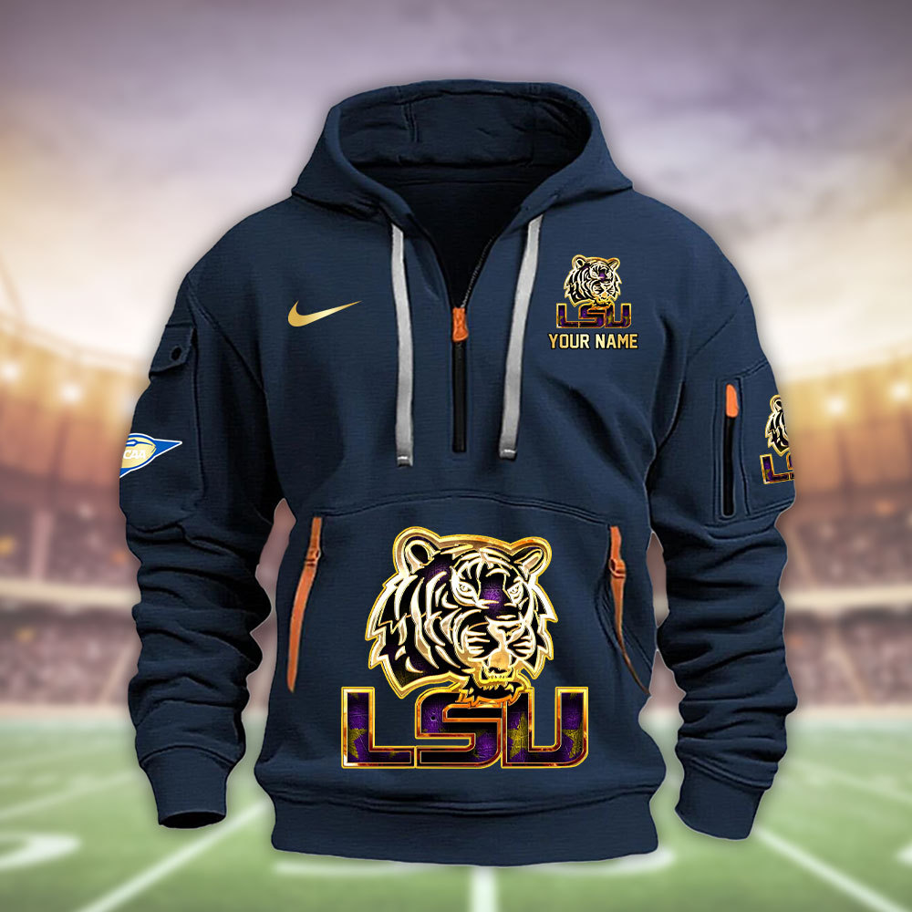 LSU Tigers Heavy Hoodie Set - Famjoys LSU Tigers Heavy Hoodie Set - Famjoys