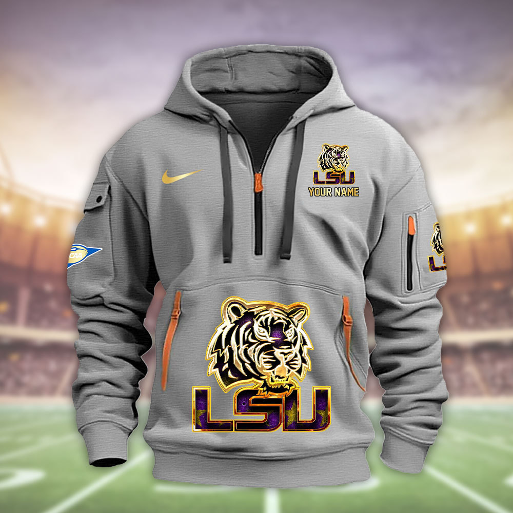 LSU Tigers Heavy Hoodie Set - Famjoys LSU Tigers Heavy Hoodie Set - Famjoys