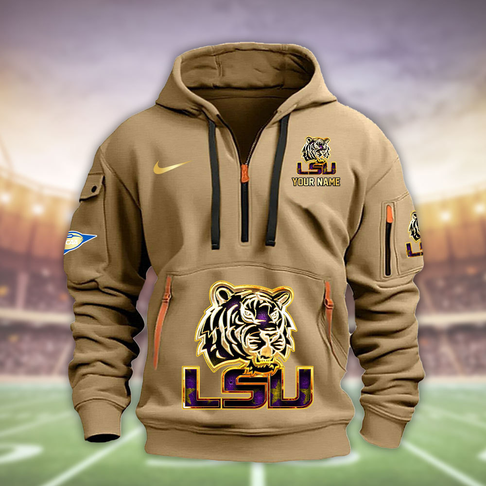 LSU Tigers Heavy Hoodie Set - Famjoys LSU Tigers Heavy Hoodie Set - Famjoys