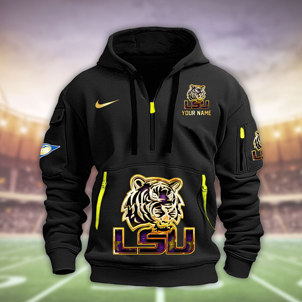 LSU Tigers Heavy Hoodie Set - Famjoys LSU Tigers Heavy Hoodie Set - Famjoys