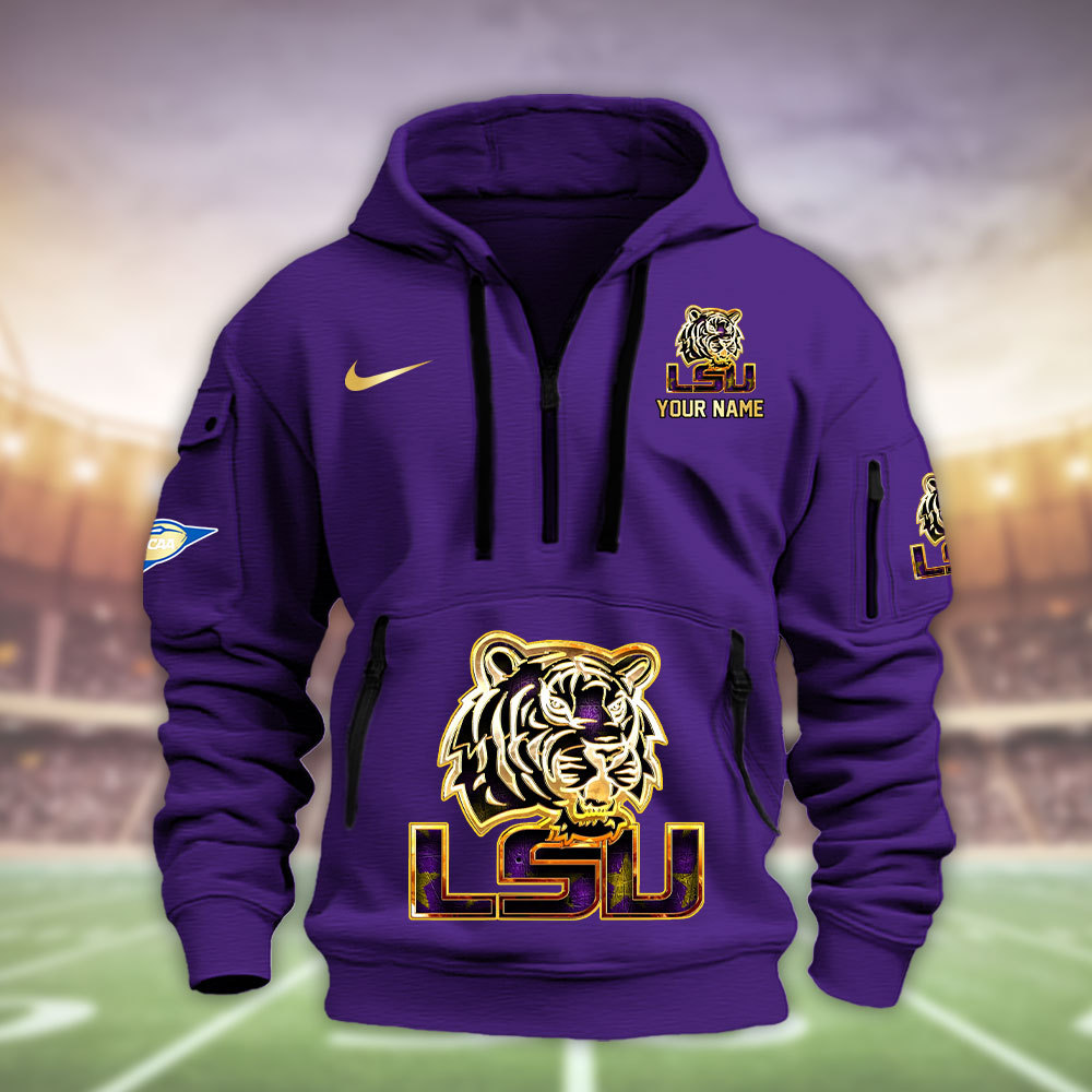LSU Tigers Heavy Hoodie Set - Famjoys LSU Tigers Heavy Hoodie Set - Famjoys