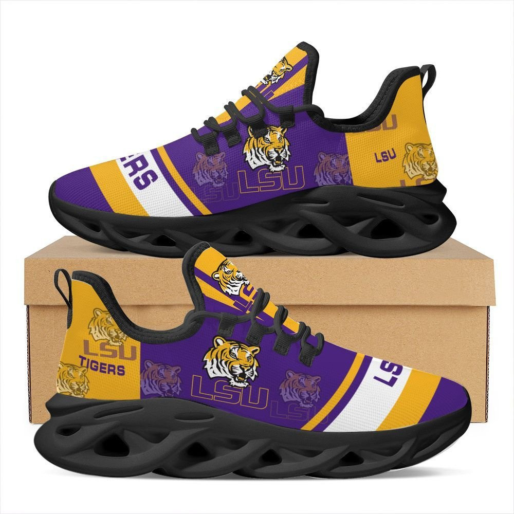 LSU Tigers Max Soul Sneakers Shoes - Famjoys LSU Tigers Max Soul Sneakers Shoes - Famjoys