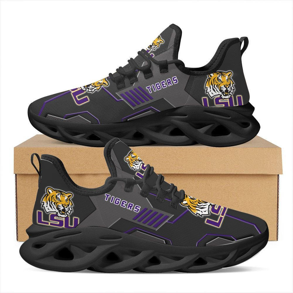 LSU Tigers Max Soul Sneakers Shoes - Famjoys LSU Tigers Max Soul Sneakers Shoes - Famjoys