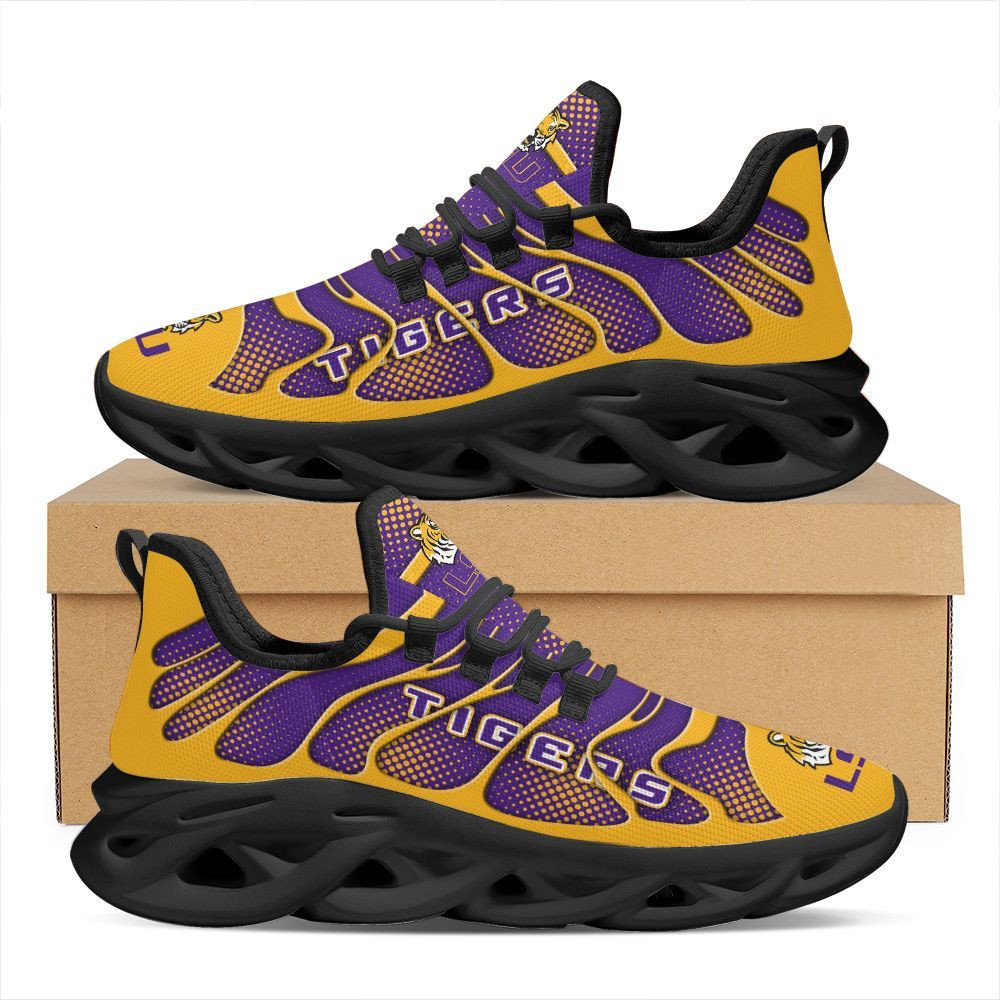 LSU Tigers Max Soul Sneakers Shoes - Famjoys LSU Tigers Max Soul Sneakers Shoes - Famjoys