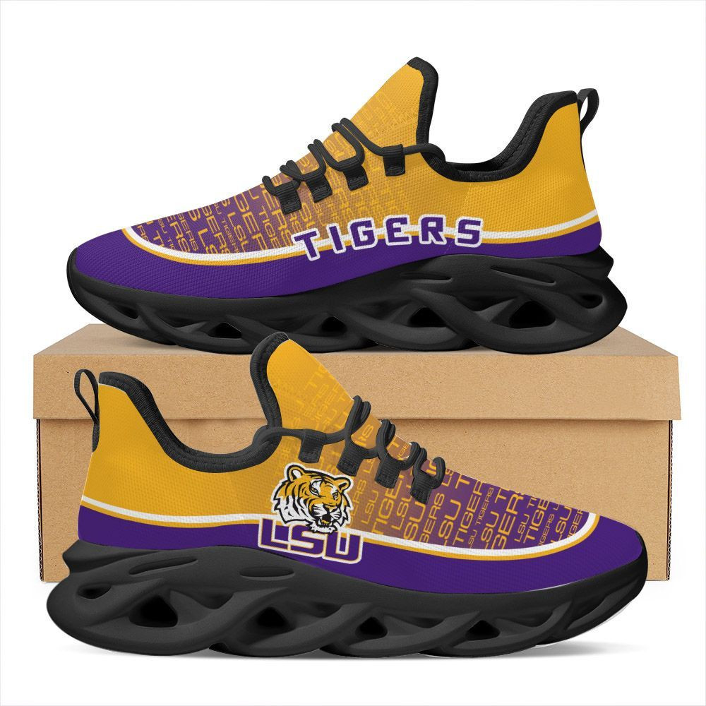 LSU Tigers Max Soul Sneakers Shoes - Famjoys LSU Tigers Max Soul Sneakers Shoes - Famjoys