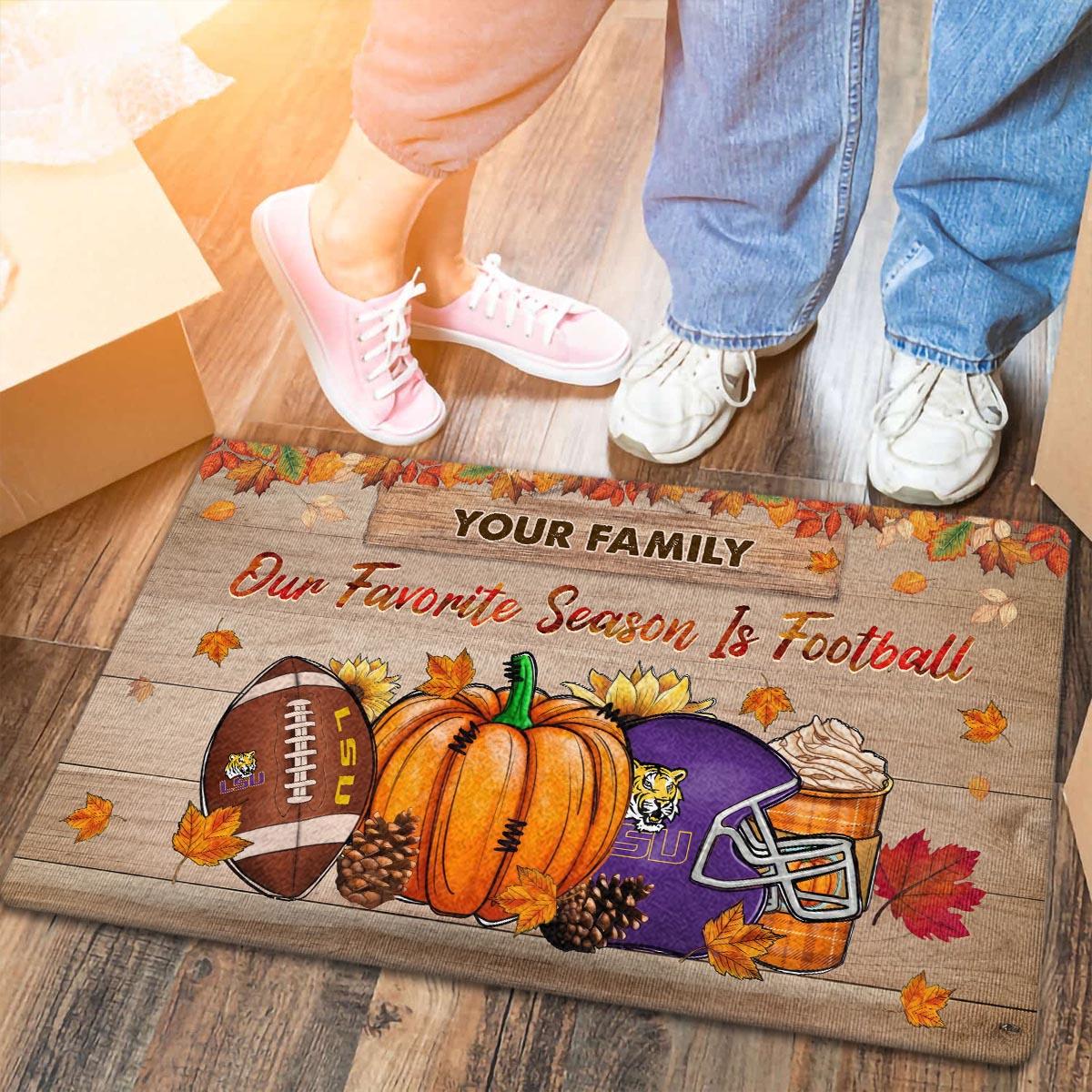 LSU Tigers Our Favorite Season is Football Doormat - Famjoys LSU Tigers Our Favorite Season is Football Doormat - Famjoys