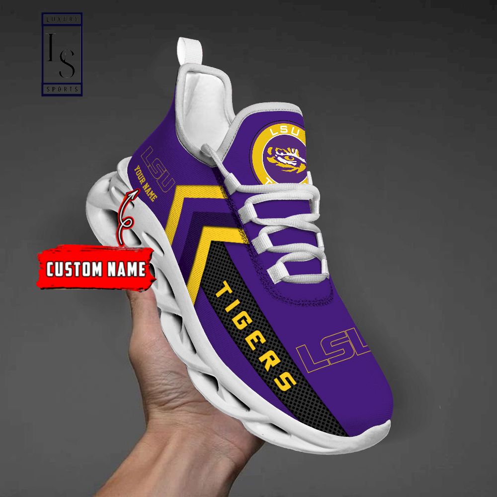 LSU Tigers Personalized Max Soul Shoes - Famjoys LSU Tigers Personalized Max Soul Shoes - Famjoys