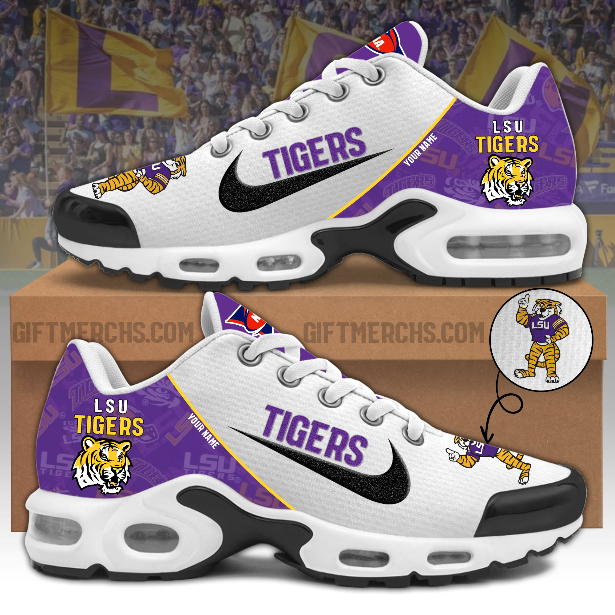 LSU Tigers Personalized Shoes - Famjoys LSU Tigers Personalized Shoes - Famjoys
