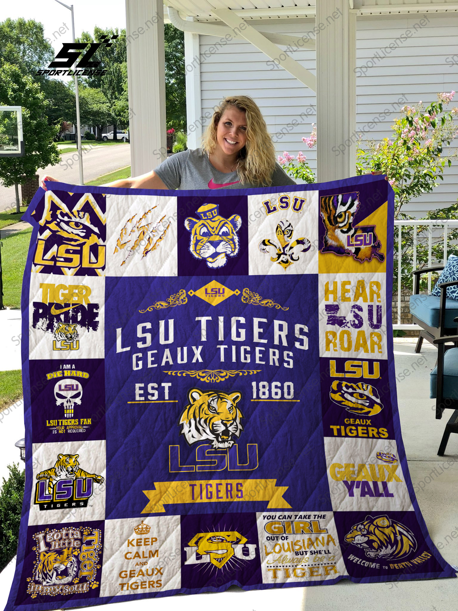 Lsu Tigers Quilt Blanket 01 - Famjoys Lsu Tigers Quilt Blanket 01 - Famjoys
