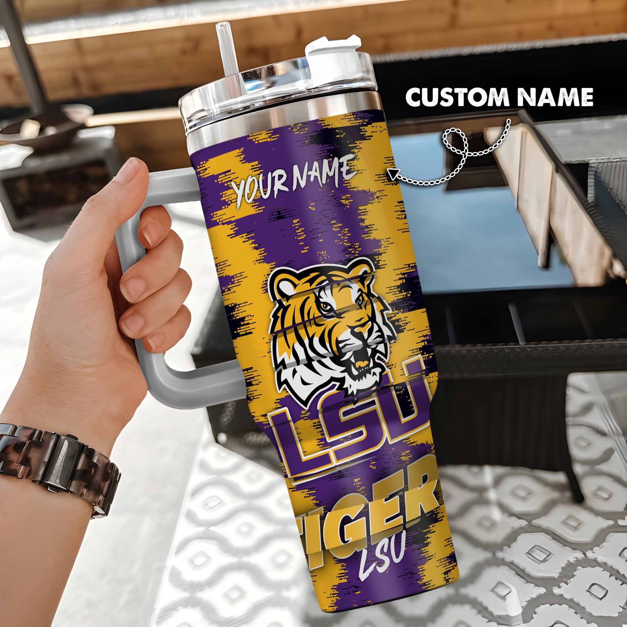 LSU TIGERS Stanley Tumbler - Famjoys LSU TIGERS Stanley Tumbler - Famjoys