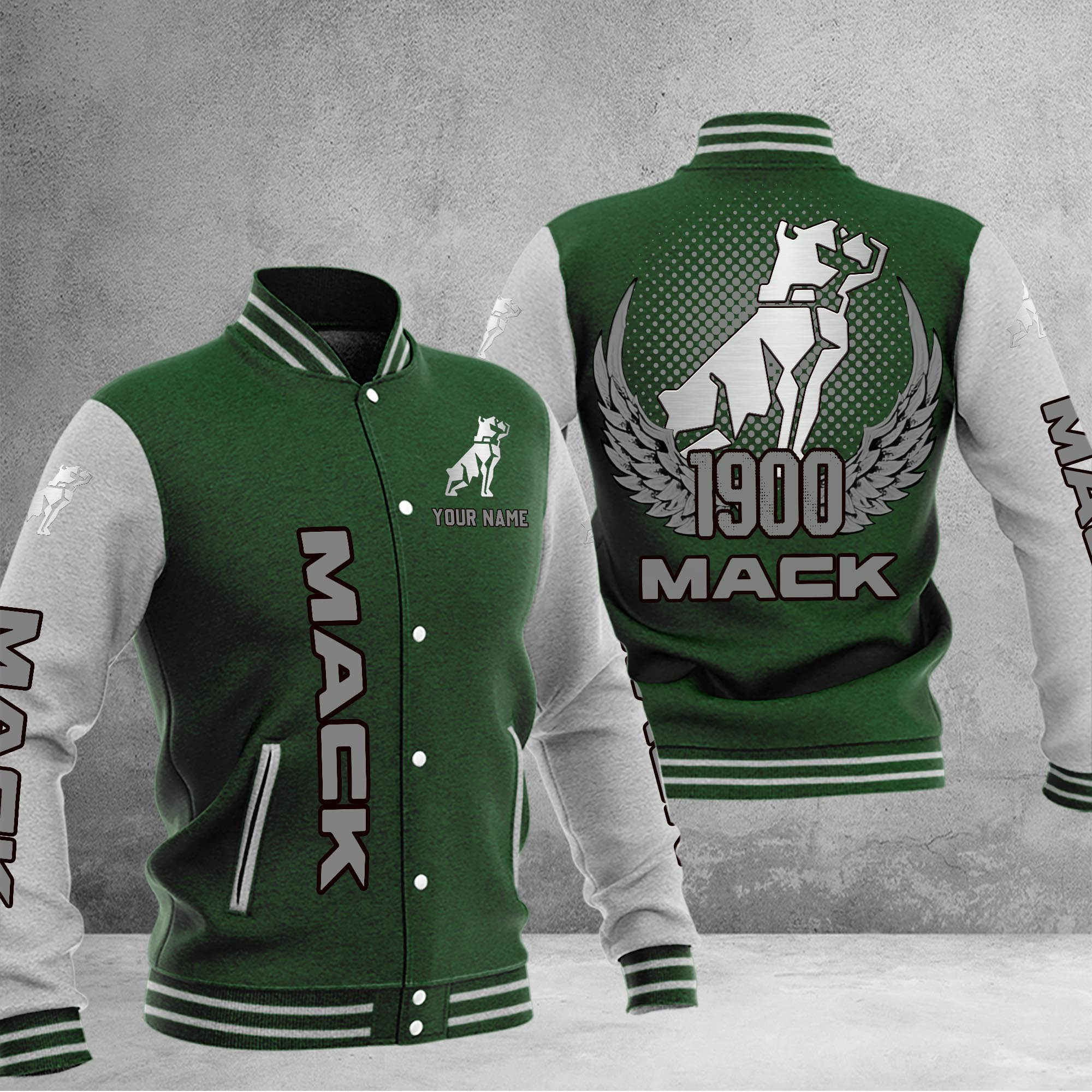 Mack DMHJ1186 Baseball Jacket Multicolor - Famjoys Mack DMHJ1186 Baseball Jacket Multicolor - Famjoys