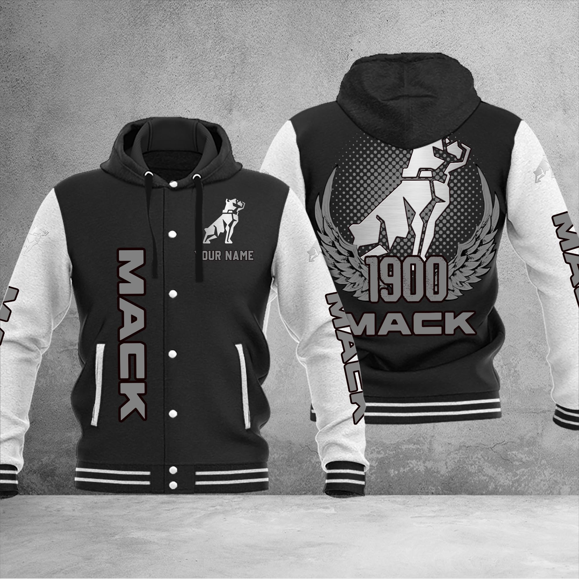 Mack DMHJ1186 Baseball Jacket Multicolor - Famjoys Mack DMHJ1186 Baseball Jacket Multicolor - Famjoys