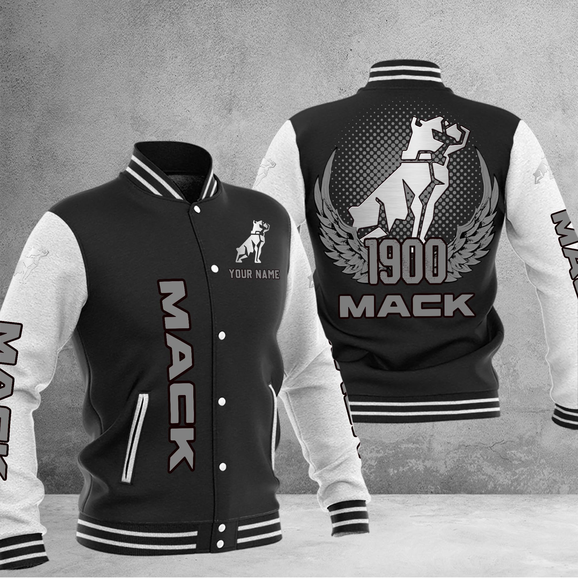 Mack DMHJ1186 Baseball Jacket Multicolor - Famjoys Mack DMHJ1186 Baseball Jacket Multicolor - Famjoys